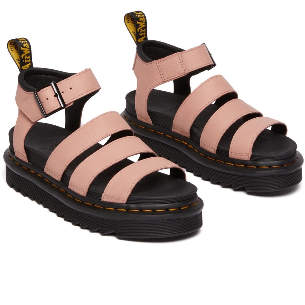 Doc Dr. Martens Blaire Flatform Pink Leather Sandals Women's Size 8 39 NEW - Picture 11 of 16